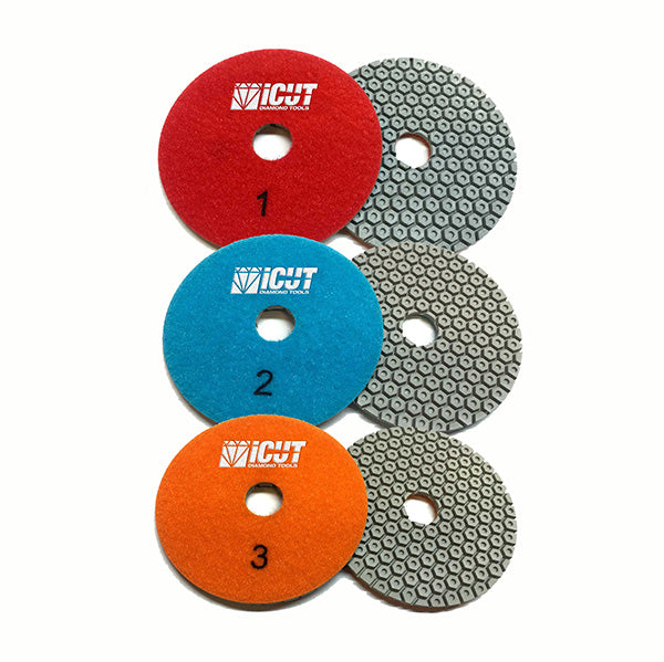 iCutβ’ 3-Step Pro Honey Polishing Pads