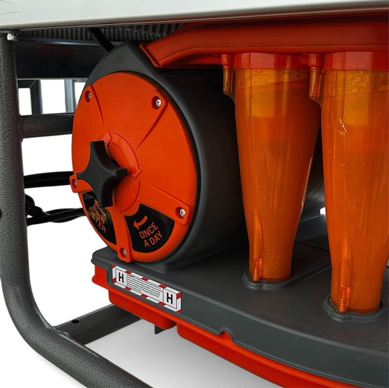 iQ252 dry cut tile saw dust collection chamber close up