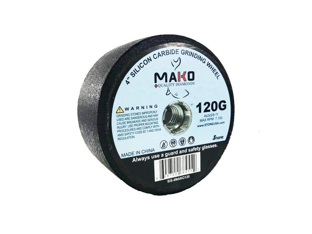 Mako 4 inch silicon carbide grinding stone grit 120 front view