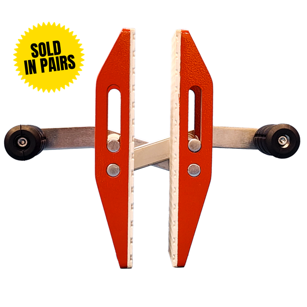 Pair of Max Aggressive double-handed carry clamps for lifting stone slabs