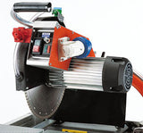 Battipav ELITE 80S masonry saw front view with blade guard and sliding table