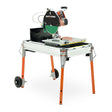 Battipav ELITE 80S masonry saw fully assembled with legs and transport wheels