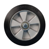 Close-up of the F26 dust extractor rear wheel and axle bolt