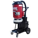 Forte F26 HEPA dust extractor vacuum with wheeled frame and continuous bag collection system