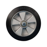 Close-up of the F36 dust extractor rear wheel and axle bolt