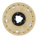 Back view of diamond grinding plate showing universal clutch plate mount for swing machines