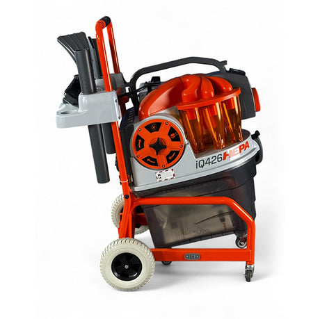iQ Power Tools iQ426HEPA dust extractor side profile with HEPA H14 filter system