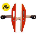 Pair of Max Aggressive double-handed carry clamps for lifting stone slabs