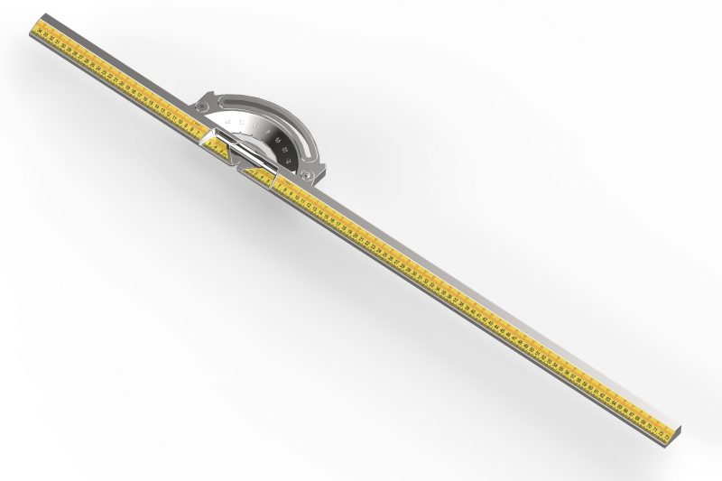 PROFI 133 EVO graduated measuring rail with goniometric pivot