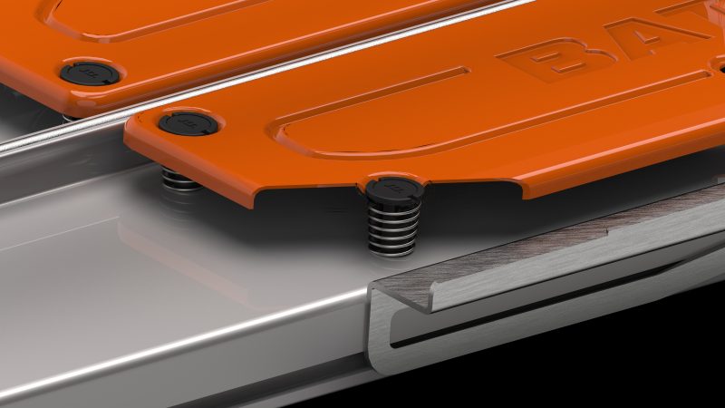 PROFI 133 EVO spring-loaded worktop pads on aluminium base